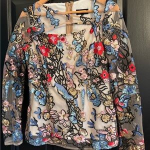 Embroidered Sequin Blouse by Alexia Admor